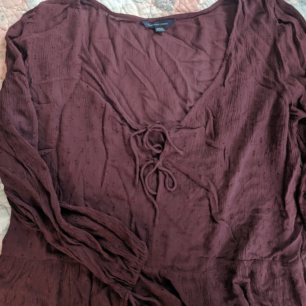 AE Sheer Peplum Top
